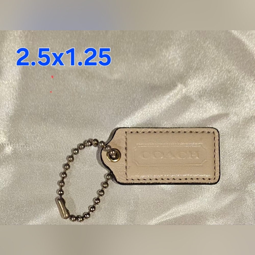 Coach Cream Leather Hangtag